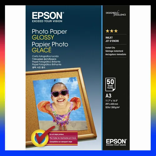 Epson S042536 Glossy Photo Paper 20 Sheets A3 200gsm C13S042536 297mmx420mm