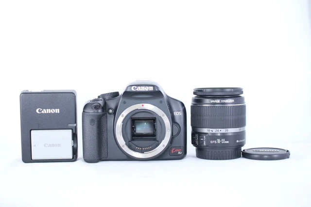 CANON EOS KISS F Camera with EF-S 18-55mm IS Lens Excellent