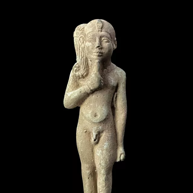 Dios del cielo Horus el niño de la mitología del antiguo Egipto, miniatura hecha a mano 3