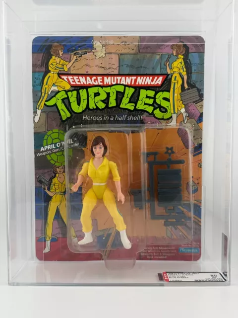 1988 PLAYMATES TMNT Series 1/10 Blue Stripes April O'Neil Graded
