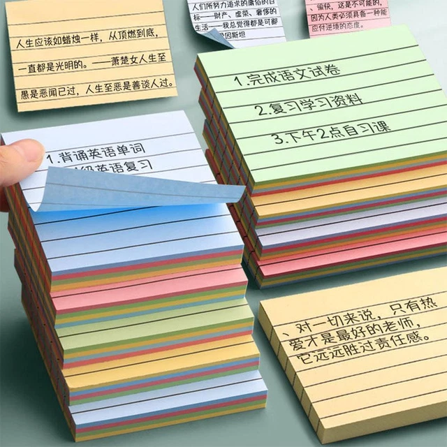 Lined Sticky Notes 3x3in 100/400 Sheets Self Stick Notes✨✨ F7A1