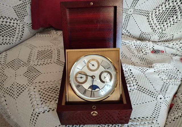 Pendule Bronze Air France baromètre 1980 gravé nom service rendu