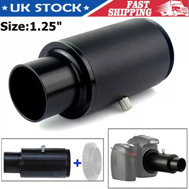 NEW 1.25'' Extension Tube & Telescope Mount Camera Adapter For Canon EOS -UK