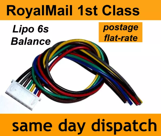 Lipo Balance Lead for repairing battery pack 6s JST-XH male 6-cell, 22.2V, 22AWG