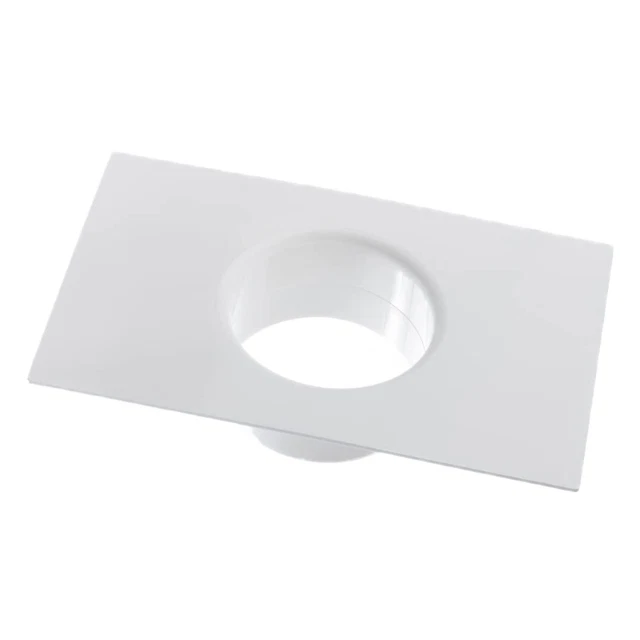 PATIKIL 4" Conduit Connecteur Bride, Sécheuse Évent Mur Plaque Carré à