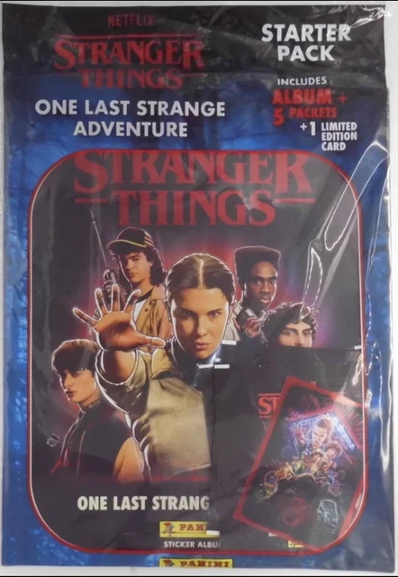 PANINI STRANGER THINGS One Last Strange Adventure Stickers Starter pack ...