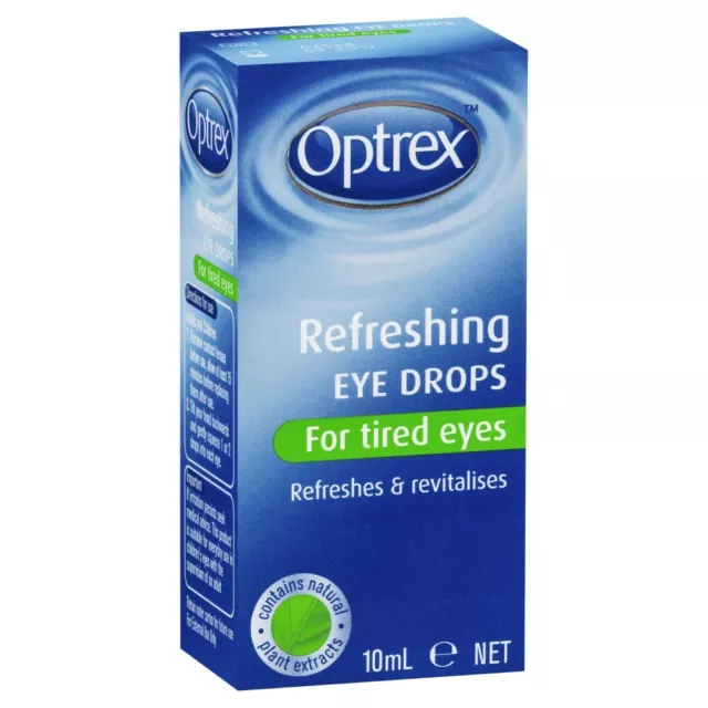 Gotas refrescantes para ojos Optrex 10 ml para refrescos y revitaliza los ojos cansados