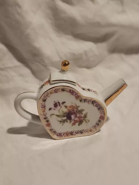 Imperial Treasures Collection Fine Porcelain Hand Painted Miniature Teapot