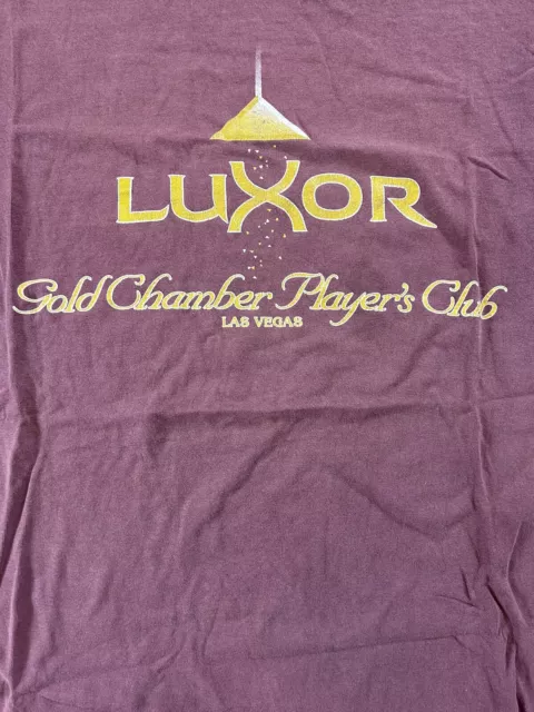 Vintage 90s Las Vegas Luxor Hotel & Casino Embroidered Logo T-Shirt Adult XL