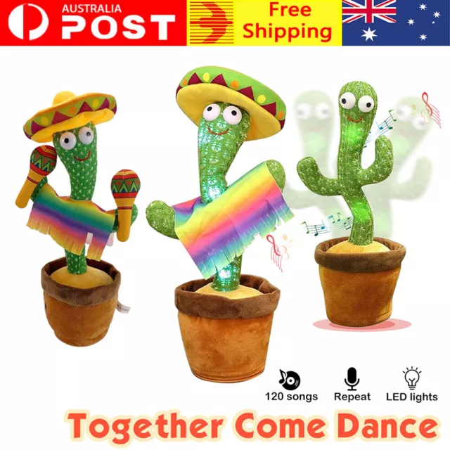 Talking Toy Dancing Cactus Doll Speak Talk Sound Record Repeat Kawaii Cactus Toy