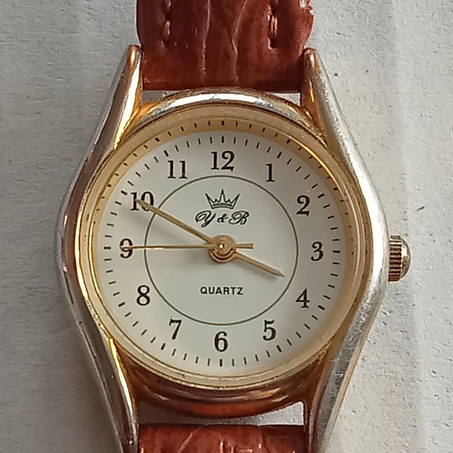 Montre Bracelet Femme Yonger & Bresson Vintage - Acier Inoxydable, Cadran Argenté, Mouvement Quartz, Occasion