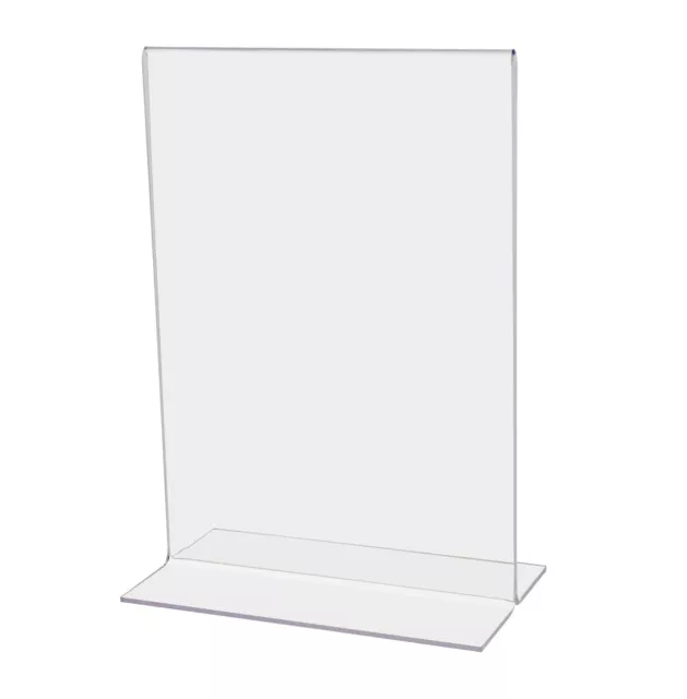 Acrylic Sign Holder 5"W x 7"H Double Sided Bottom Load Table Tent