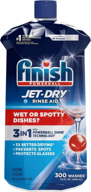 Finish Jet-Dry Ultra Rinse Aid Dishwasher Rinse Agent  (32 oz.) FAST SHIPPING