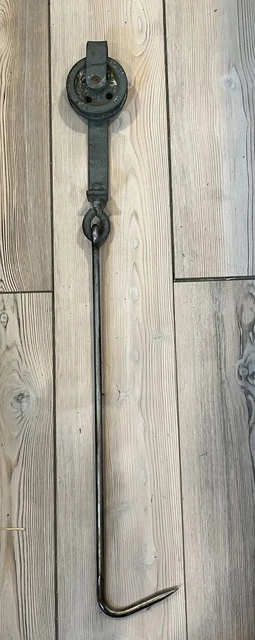Vintage Slaughter House Meat Hook With The Roller