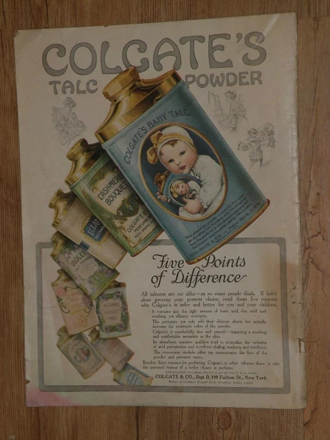 Magazine Ad* - 1916 - Colgate's Talc Powder