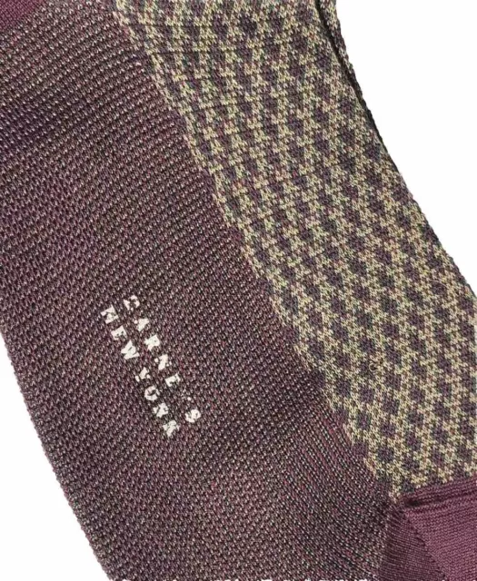 BARNEYS NEW YORK Mens Dress Socks Italy Burgundy and Green Brand New With Tags 3