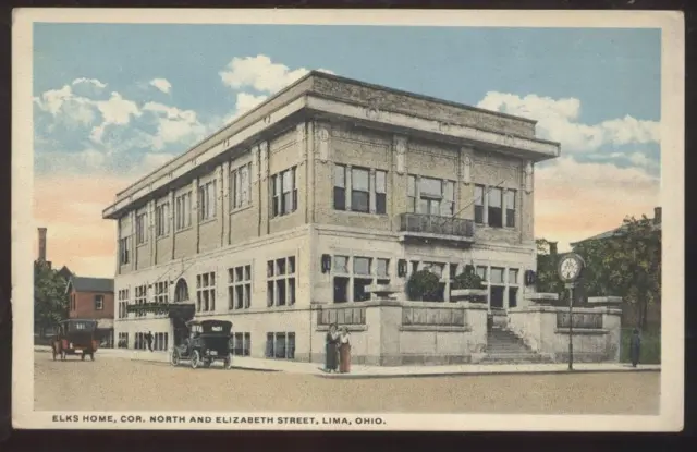 POSTCARD LIMA,OHIO/OH B.P.O.E. Elks Home Building view 1910's $13.45 ...