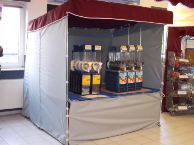 NEU 2 x 2 m Verkaufsstand Slush Eis Stand Popkorn Stand Flohmarktstand !!!