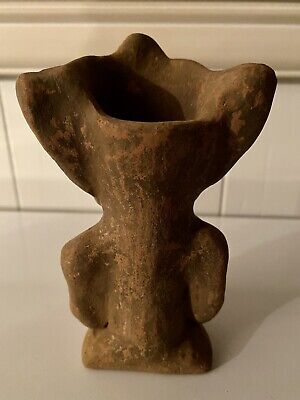 Pre-Columbian Zapotec Figural Urn Pottery Female Figural 5.5”H 7