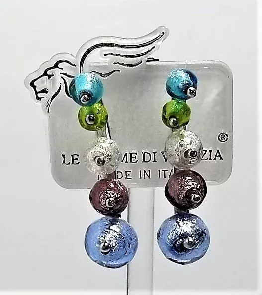 Orecchini Donna Nadia Argento 925 Antica Murrina Vetro Murano Made in Italy v597 2