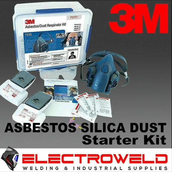 Kit Respirateur De Soudage Amiante Silice 3M P2 P3 6035 Filtres Demi-Visage...