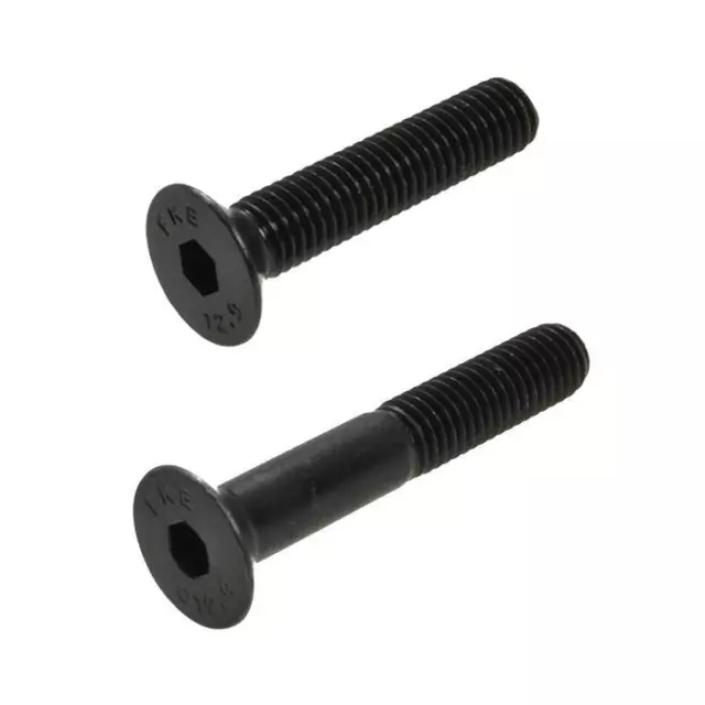 Plain Black Uncoated M8 (8mm) Metric Coarse Countersunk Socket Screw Allen