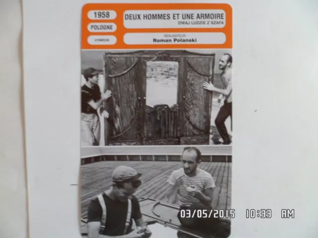 CARTE FICHE CINEMA 1958 DEUX HOMMES ET UNE ARMOIRE Jakub Goldberg