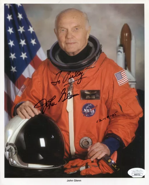 John Glenn US Senator NASA Mercury Astronaut USMC Signed Autograph Photo JSA