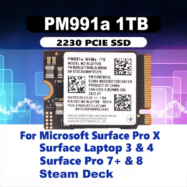 MICROSOFT M.2 2230 SSD 1TB Nvme For Microsoft Surface/Laptops and others  £160.00 - PicClick UK