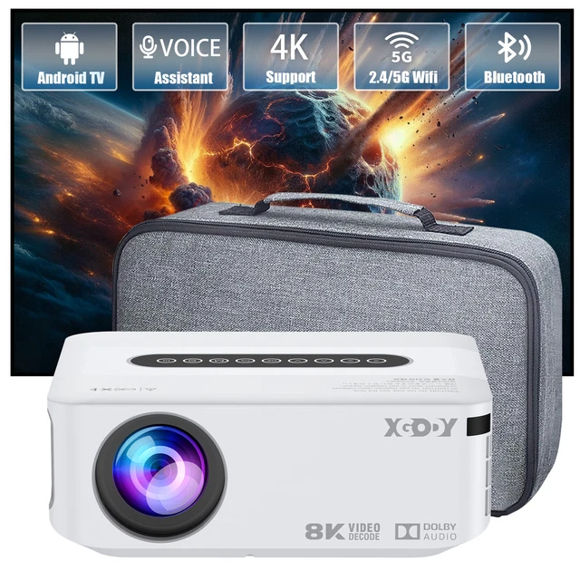 Projecter G 4K HD XGODY Projector 5G WiFi Bluetooth Android HDMI Beamer Office Home ...