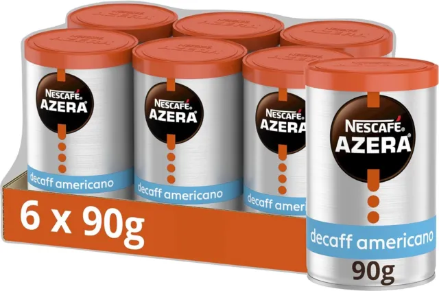 Nescafe Azera Americano Decaff Instant Coffee 90g (Pack of 6)