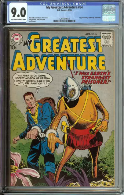 My Greatest Adventure #34 Cgc 9.0 Ow/Wh Pages / 1 Page Text Story By Jack Miller