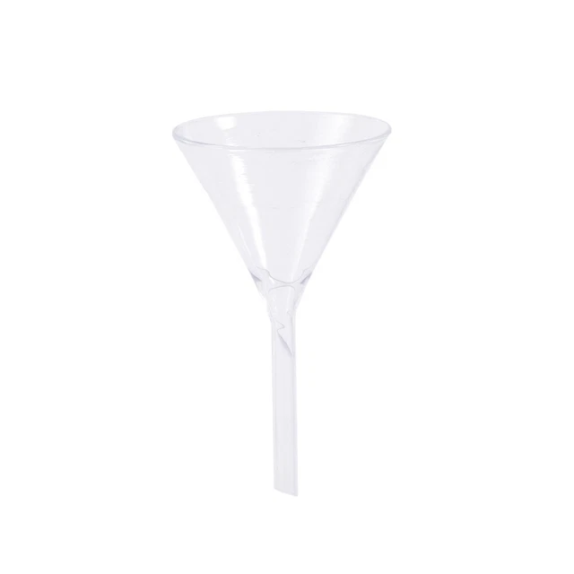 Embudo de vidrio para llenar botellas jarra de plástico embudo cápsula