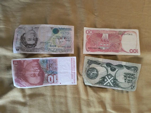 Lot De 100 Billets De Banque Divers – Collection Originale De 4 Continents – Billets Neufs (Sans Valeur Légale) – Idéal Débutant