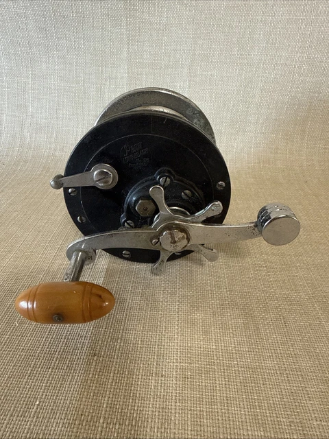 Moulinet De Pêche Vintage Penn 60 Long Beach – Pour Eau Salée, Fabriqué Aux USA, Avec Ligne