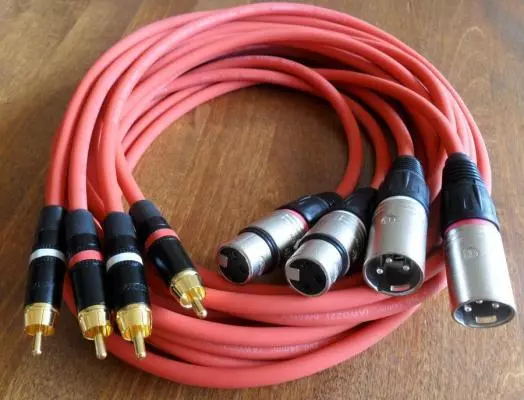 4x2, 0 Meter XLR Cinch Cable Rca Cable for Revox PR99 Studer A721 A807 A810 A812