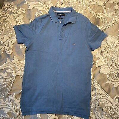 T-shirt tommy hilfiger small polo slim fit blu nuova con etichette