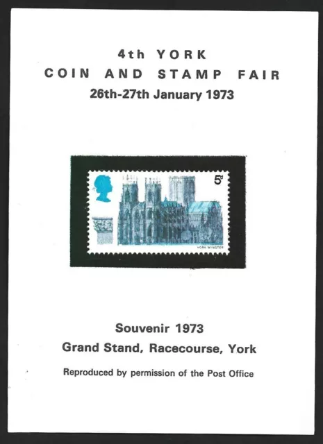 (AOP) GB Exhibition souvenir sheet 1973 4th York Coin & Stamp Fair