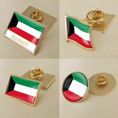 Coat Arms Kuwait Map Flag National Emblem Kuwaiti Brooch Badge Lapel Pin Jewelry