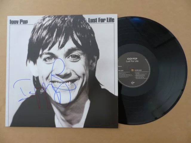 IGGY POP signed Autogramm signiert auf "LUST FOR LIFE" Vinyl Schallplatte LP