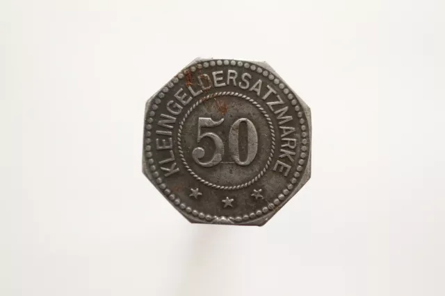 Germany War Money Token 50 Pfennig Ilmenau Iron B19 #T2229
