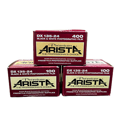 Película fotográfica en blanco y negro Arista Premium 100 DX 135-24 (3 cajas) (expiración 2011)