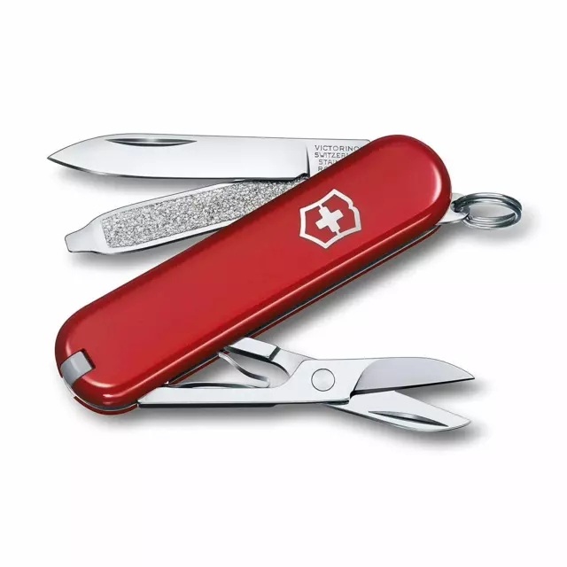 Victorinox Swiss Army Classic SD, (7) functions Folding Pocket Knife, Red