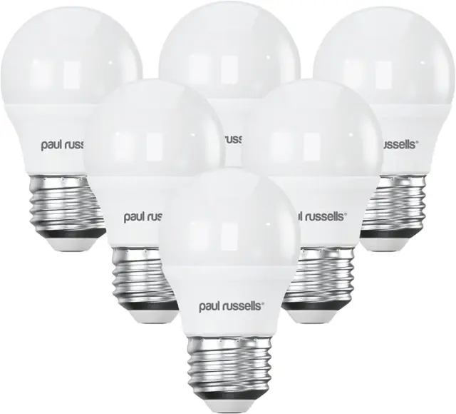 6x paul russells LED Light Bulb Edison Screw E27,40w Incandescent Bulb Warm Whit