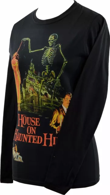 Ladies Long Sleeve T-Shirt Top House On Haunted Hill Vincent Price Horror S-2Xl