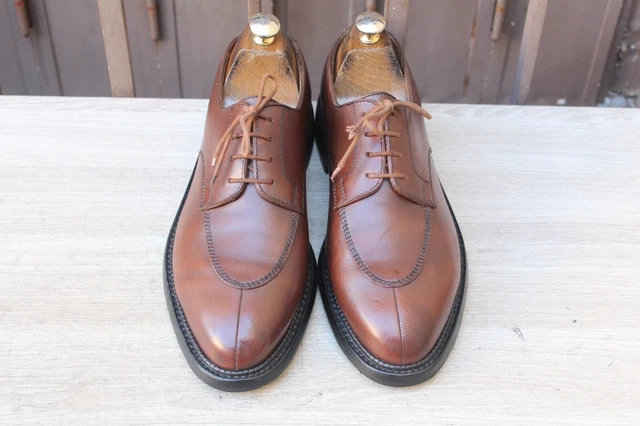 Chaussures Homme JM Weston Modèle 'Golf' En Cuir Marron - Pointure 38 (US 5) - Occasion - Derbies élégantes