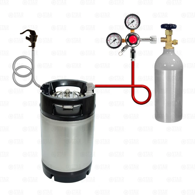 2.5 GALLON DIY Home Sparkling Carbonated Water Making CO2 Keg