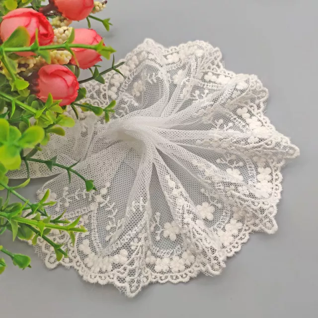 3.5" Cotton Broderie Anglaise Lace Trim Off White Sewing Crafts Vintage Wedding