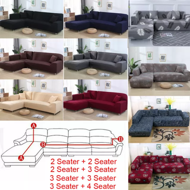 L Shape Sofa Cover Corner Soft Couch Stretch Covers Slipcover For Living Room