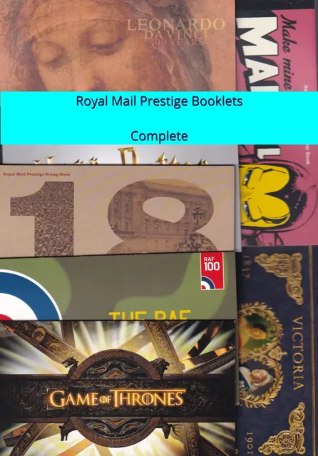 Royal Mail Complete Prestige Booklets - Select from List